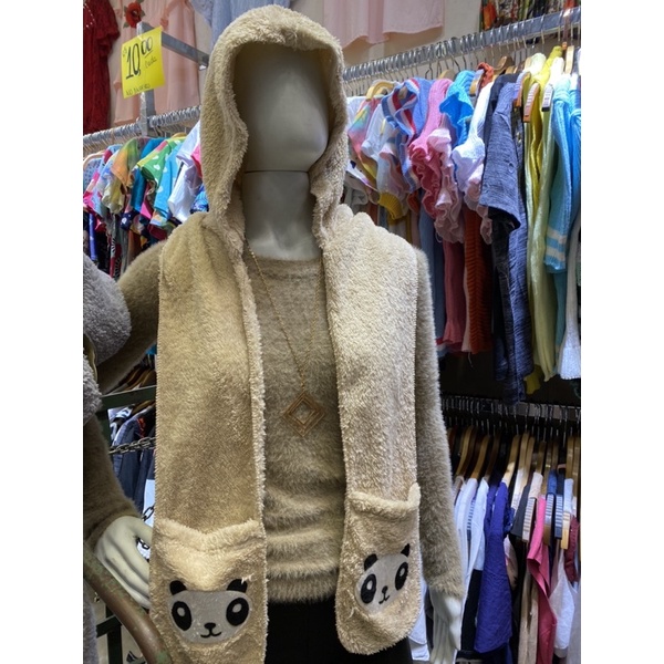 Chapéu feminino, lenço, luvas, uma peça, três peças, estudante, calor, engrossado, uma peça, chapéu, código 6115 熊猫