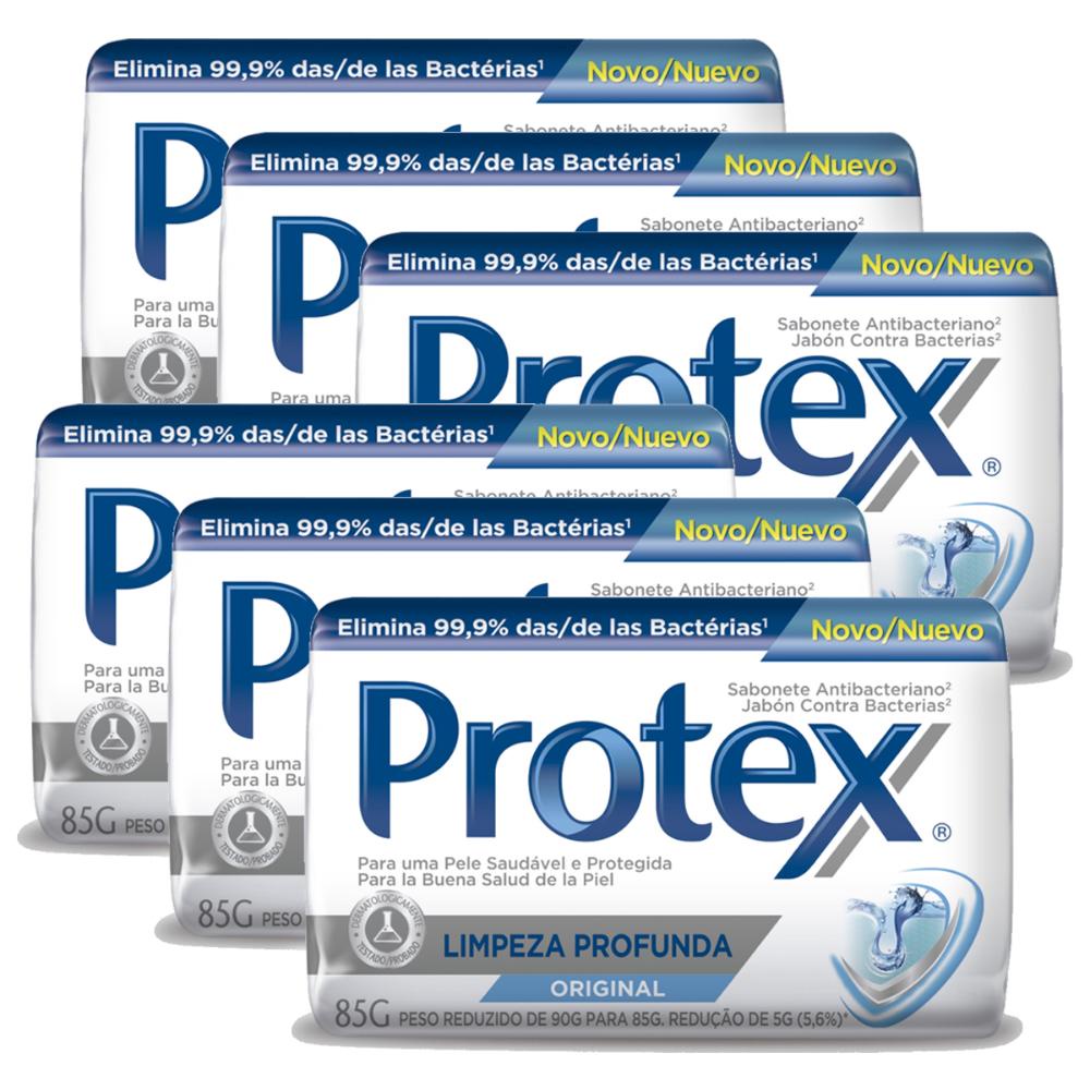 Kit Sabonete em Barra Protex Limpeza Profunda 85g com 6 unidades - Beauty