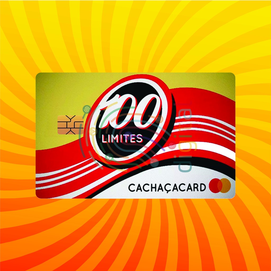 Adesivo Para Cartão de Crédito E Debito Skin Pelicula 100 Limites CachaçaCard