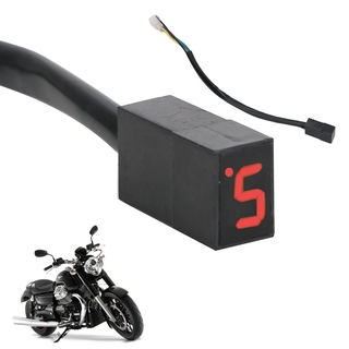 1 Peça 5 Engrenagems Preto Universal Display Digital Led Motocross Off-road Moto Claro Neutral Engrenagem Indicador Monitor De Motocicleta/Alavanca De Câmbio