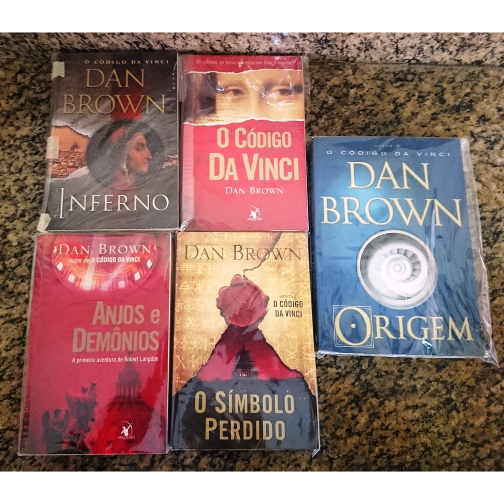 Coleção Dan Brown Robert Langdon completa 5 livros / O Código DaVinci ...