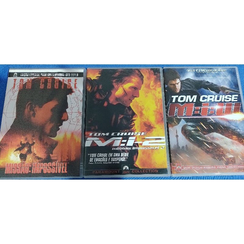 Dvd Coleção Missão Impossível - lote com 3 filmes (6 discos); Tom Cruise