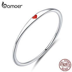 Anel Bamoer Prata 925 Simples Love SCR620