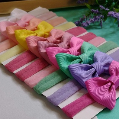 Laço Recém Nascida Kit C/10 Lacinhos na Faixinha para Bebê