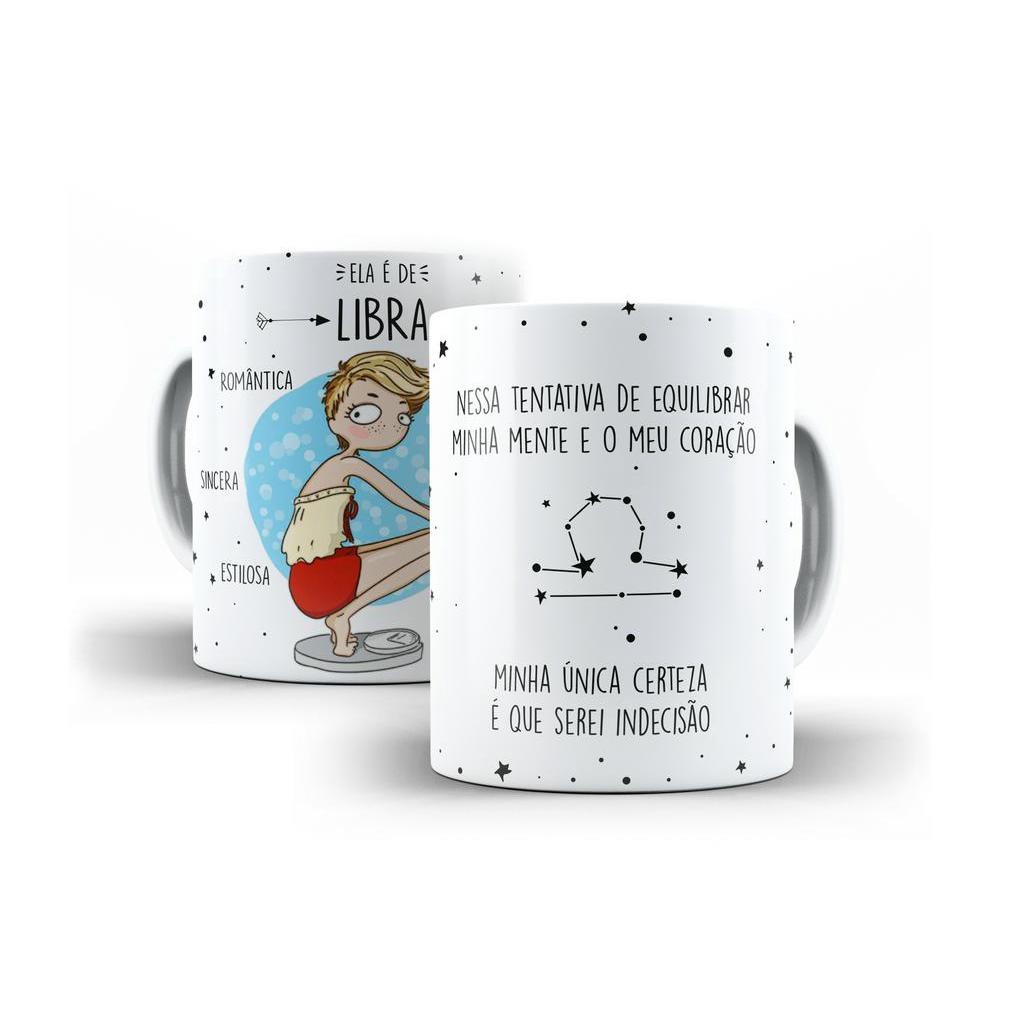 Imagem Caneca Porcelana Coleção Signos Ela É De Libra