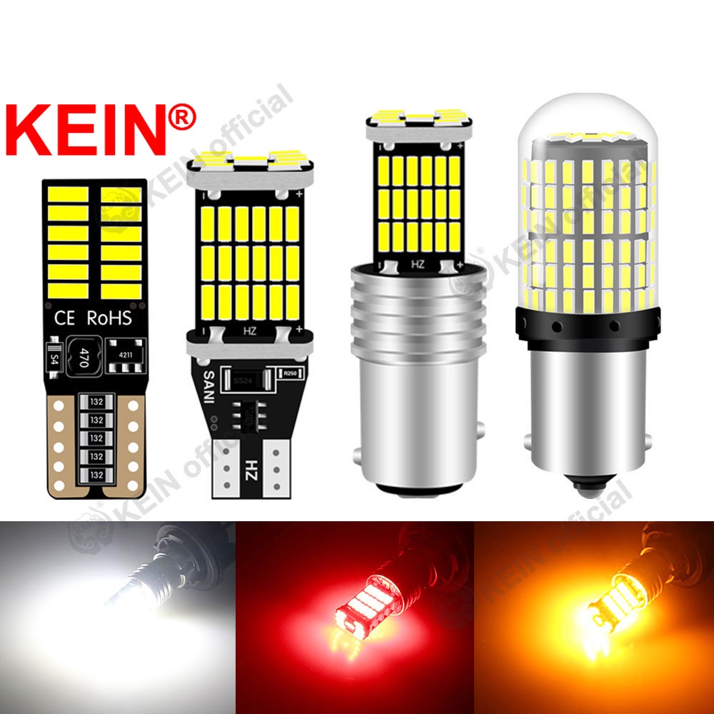 KEIN T10 Lâmpada Led T15 1156 1157 BA15S BAY15D P21W BA9S T4W Luz De Estacionamento Com Cúpula De Volta Indicador De Liberação Da Cauda Marcador Interno Freio Traseira Motocicleta