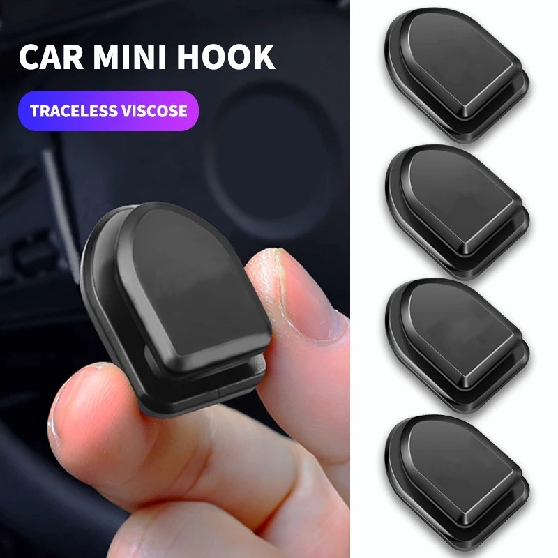 Mini Gancho Auto-Adesivo Para Carro/De Parede Sem Costura/Suporte Armazenamento Multifuncional Simples E Casa em Oferta na Shopee