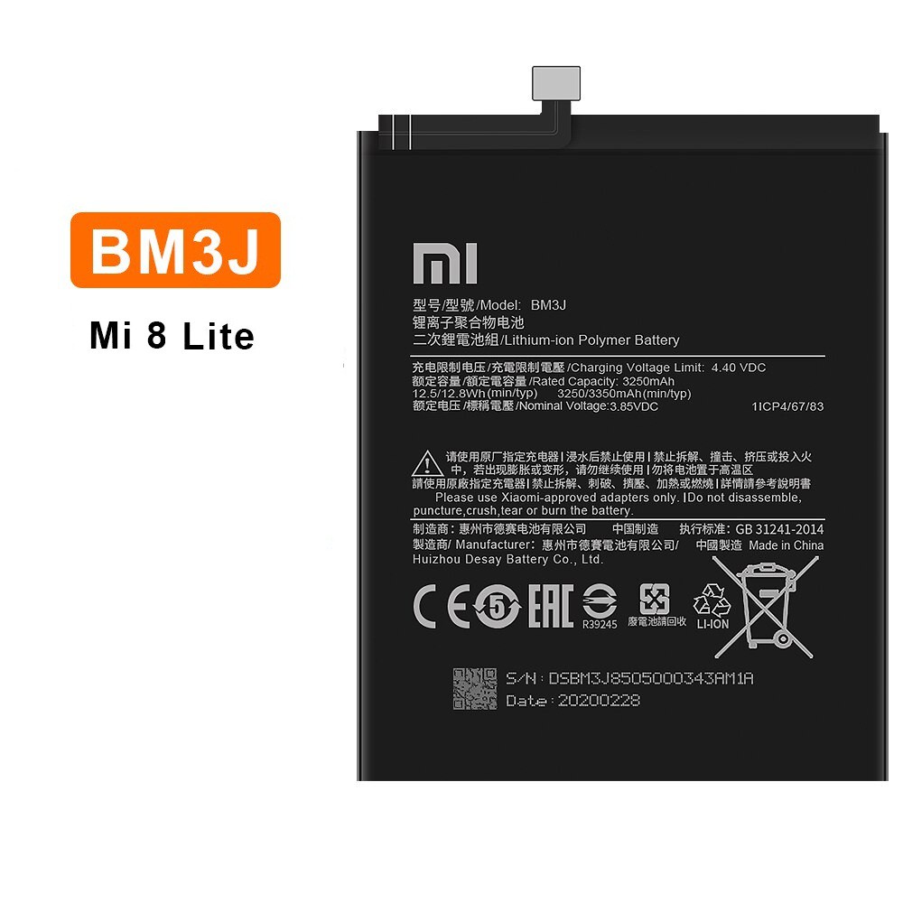 Bateria Celular Xiaomi Mi 8 Lite BM3J Original - Escorrega o Preço