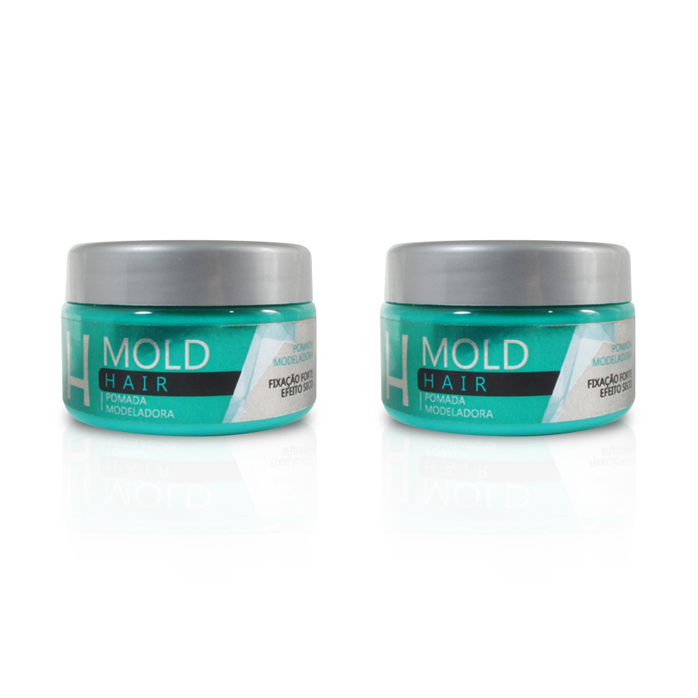 Kit 2 Pomadas Modeladoras Mold Hair Efeito Seco e Fixação Forte Hazany Cosméticos 90g - Feminino