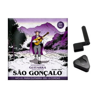 Kit Encordoamento 009 p Guitarra + Encordoador + Pt. Palheta em Oferta na Shopee
