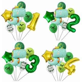 7 Pçs / Lote Dinossauro Dinossauro Balão De Festa De Aniversário Crianças Decoração Do Partido Balões Do Chuveiro De Bebê Globos Crianças