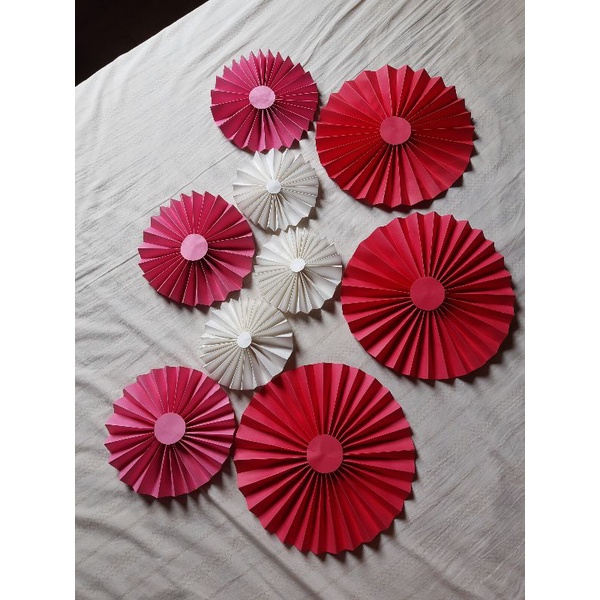 Flores de papel estilo leque 5 unidades | Shopee Brasil
