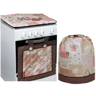 Kit para fogão de 5 e 6 bocas + capa para Botijão - Café Paris em Oferta na Shopee