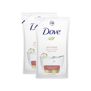 Kit 2 Refis Sabonete Líquido Dove Água Micelar Anti-Stress 200 ml