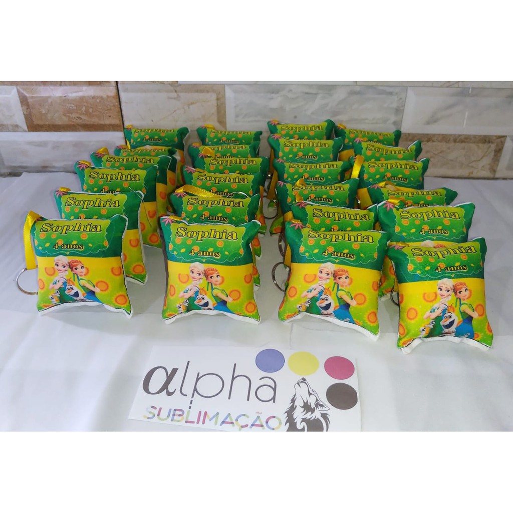 30 almochaveiros personalizado arte frente e verso