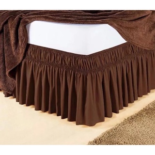 Saia Box Para Cama Casal Queen Tabaco