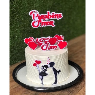 Topo-topper De Bolo Personalizado O Amor É Lindo