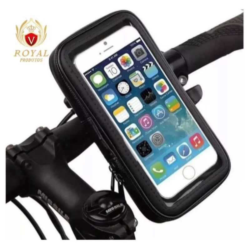 Suporte Capinha Capa Celular Gps Prova Dágua 6,5'' Moto Bike