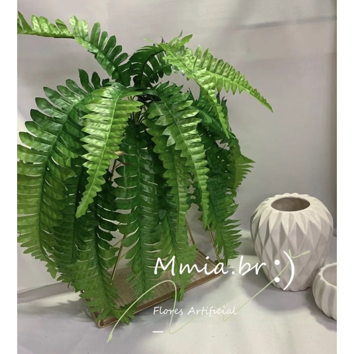 Planta samambaia 48cm artificial para decoração em Oferta na Shopee