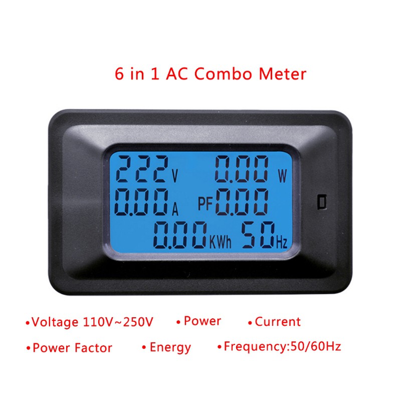 20 / 100a Lcd Painel Digital Medidor Energia Watt Medidor Tensão Kwh Voltímetro Amperímetro
