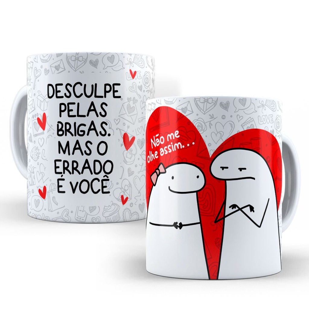 Caneca Dia dos Narmorados - Presente para Namorada Namorado Casal Flork Meme para Cesta Supresa Lembrancinha 682