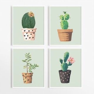 KIT quadrinhos decorativos cacto 20x30 Sala Quarto em Oferta na Shopee