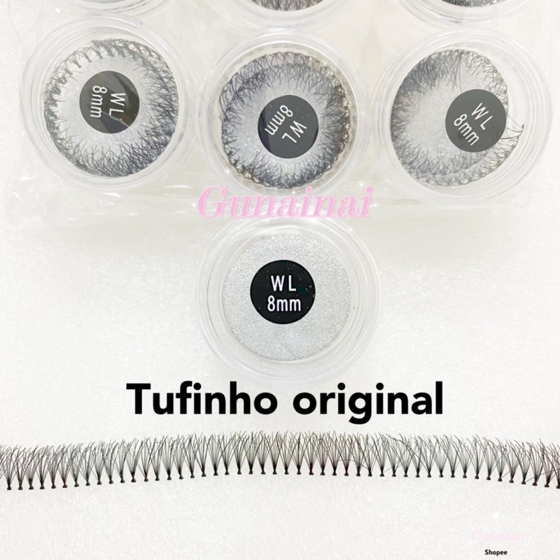 kit de cílios tufinho com 12 potinhos 8mm/10mm /12mm/14mm e mix  também!(tufinho MIX vem 3pçs 8mm - 3pçs 10mm -3pçs 12mm- 3pçs 14mm)WL-200