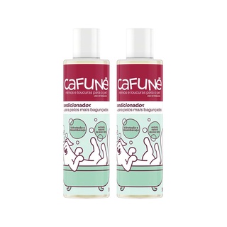 Kit com 2 Condicionador Cafuné Uso Veterinário Hidratação e Desembaraço Aloe Vera 300ml