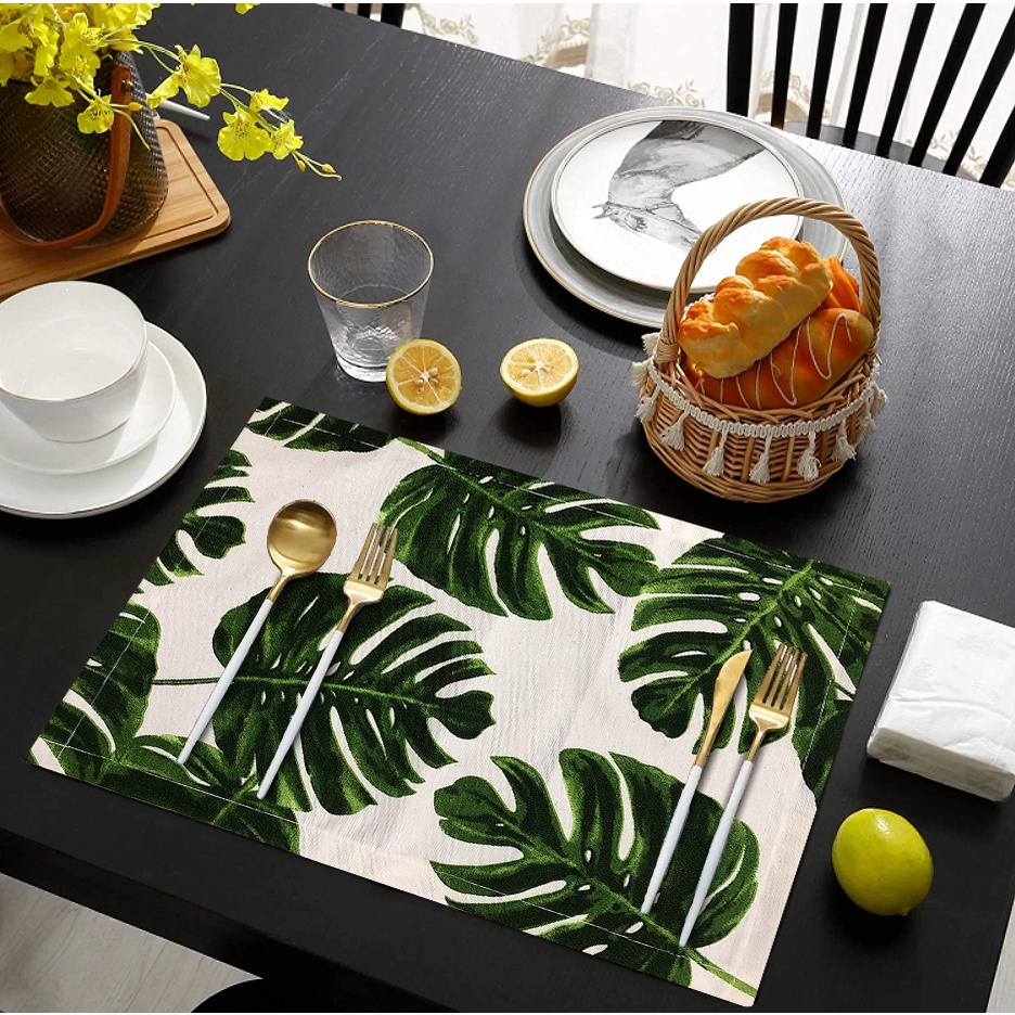 Jogo Americano Em Jacquard Estampado 47x37cm 2/4/6 peças