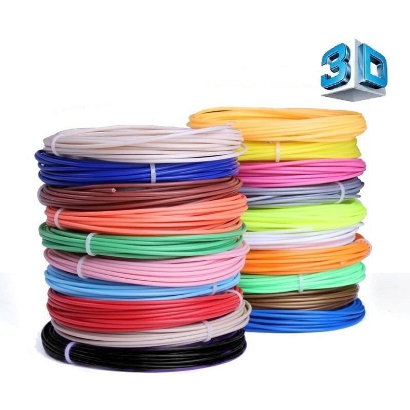 Kit Abs 10 Cores 100 M Refil Filamento Caneta 3d Impressora