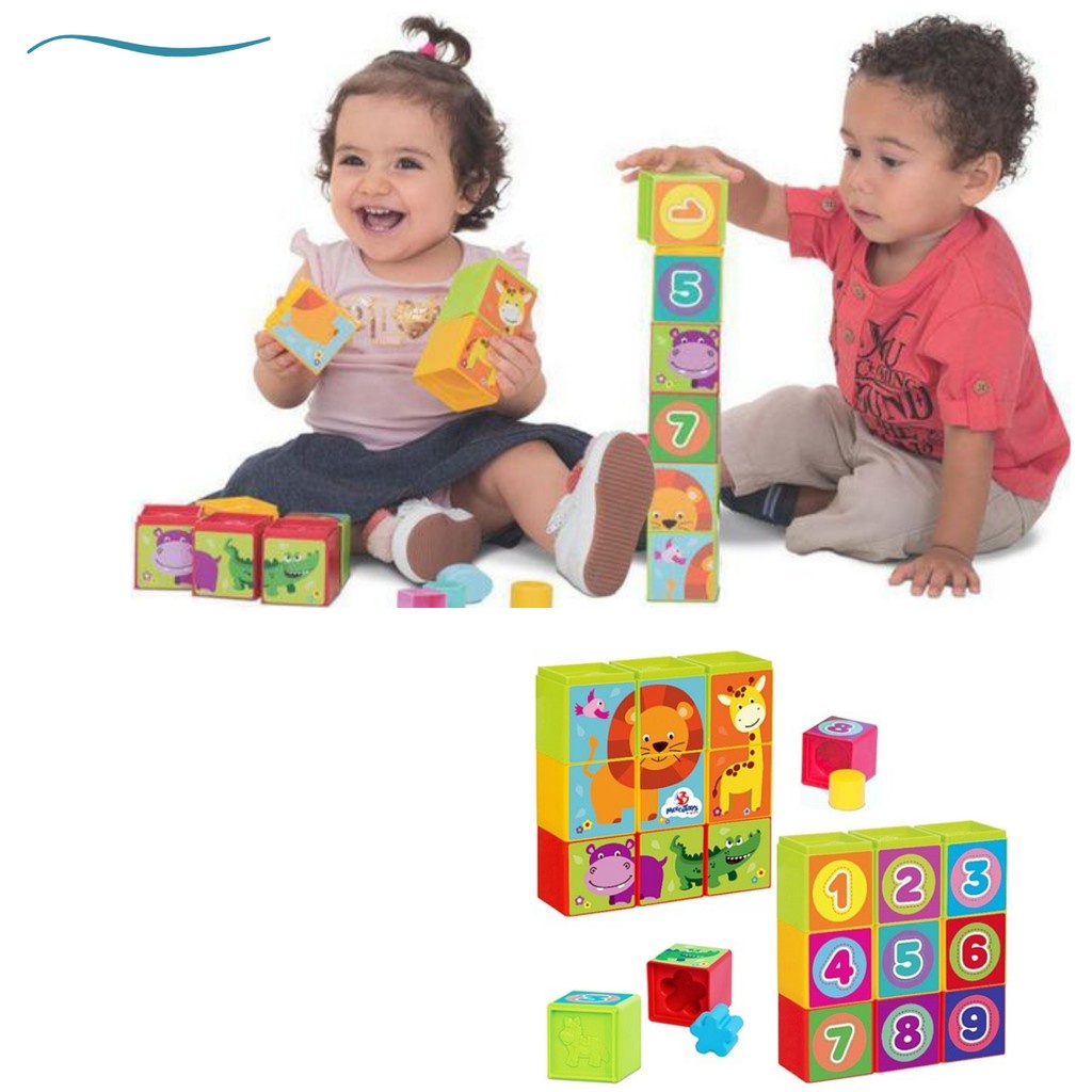 write leakage Oceania Brinquedos para crianças 1 ano e meio Infantil blocos de montar e quebra  cabeças merco toys | Shopee Brasil
