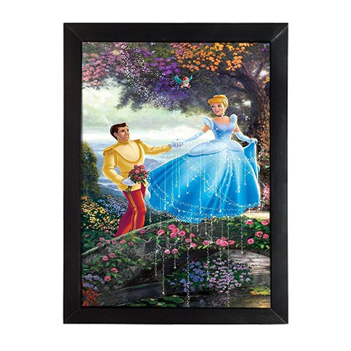 Quadro Cinderela Disney e Principe Encantado Disney Princesas Principe Cinderela Sapato de cristal
