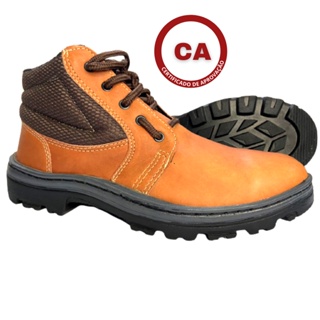 Botina De Segurança Nobuck, De Amarrar Com Certificado C.a, Leve E Confortável Promoção. em Oferta na Shopee