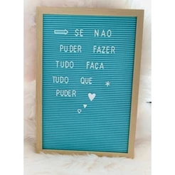 Quadro Letter Board 45x30cm P/ Formar Frases Recado