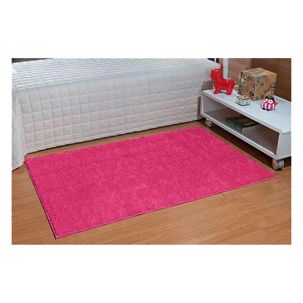 Tapete Sala Passadeira 50 x 100 cm Classic Rosa Pink Oasis Qualidade Beira Lado Cama Quarto Adulto