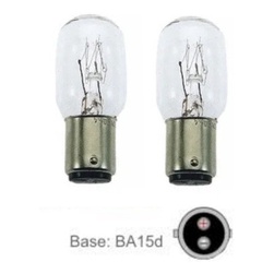 2 Lâmpada Máquina Costura Singer Doméstica Encaixe 2 Polos 110 15w lampada mj