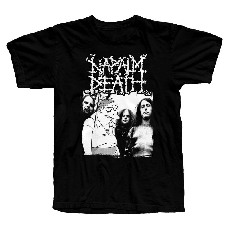 Camiseta Napalm Death Simpsons Brutal Truth Grindcore Cannibal Corpse Agathocles Sepultura Nasum Cripple Bastards