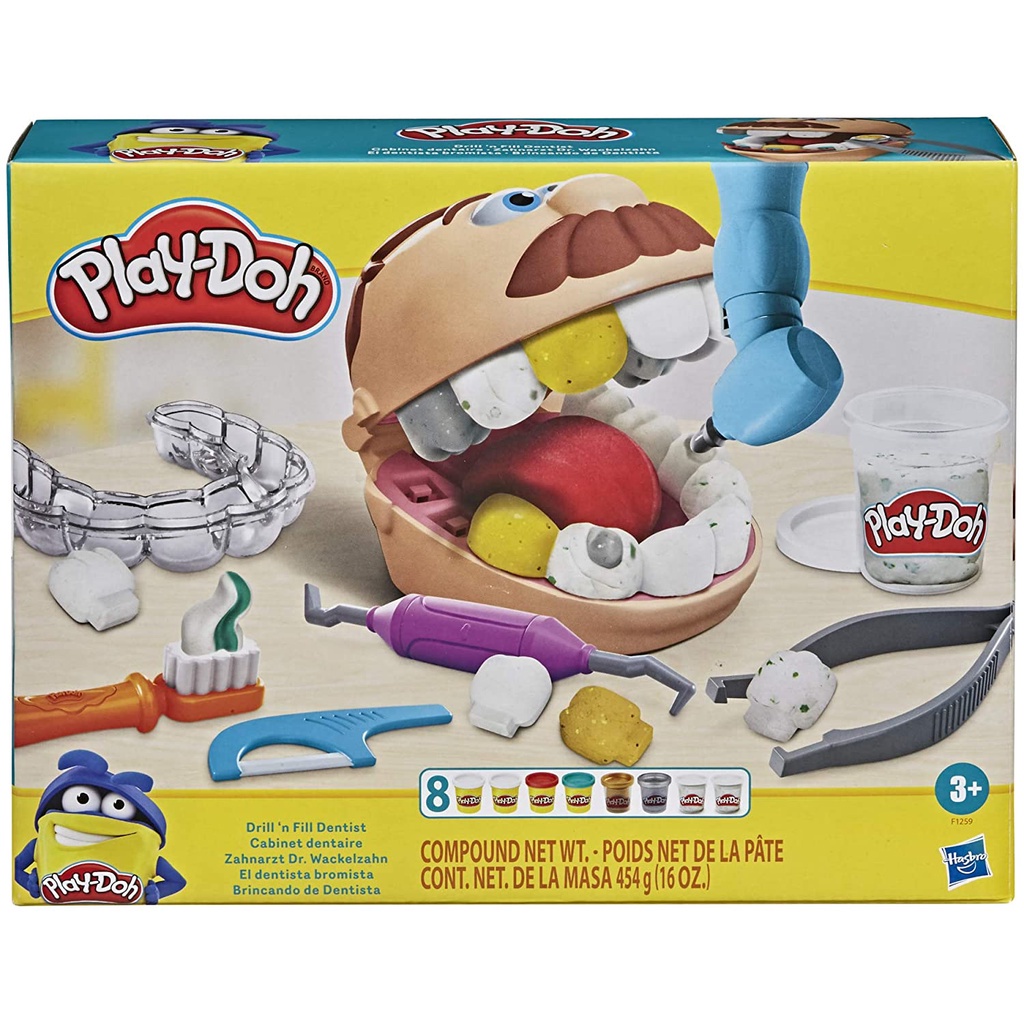 Massinha Play Doh Brincando De Dentista - Hasbro F1259