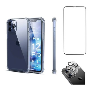 Capa Capinha Anti Shock iPhone 12 mini/12 pro max + Pelicula Vidro 9D+Pelicula Camera 3D