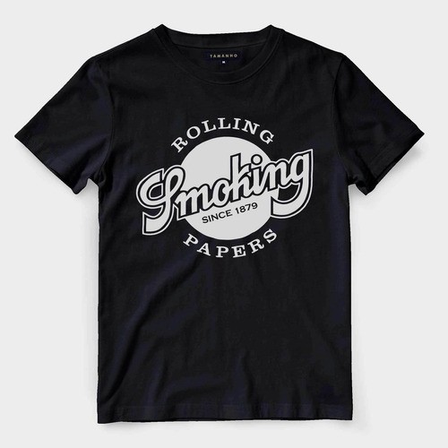 Camiseta Masculina Smoking Papers Seda Smoke Weed 2019