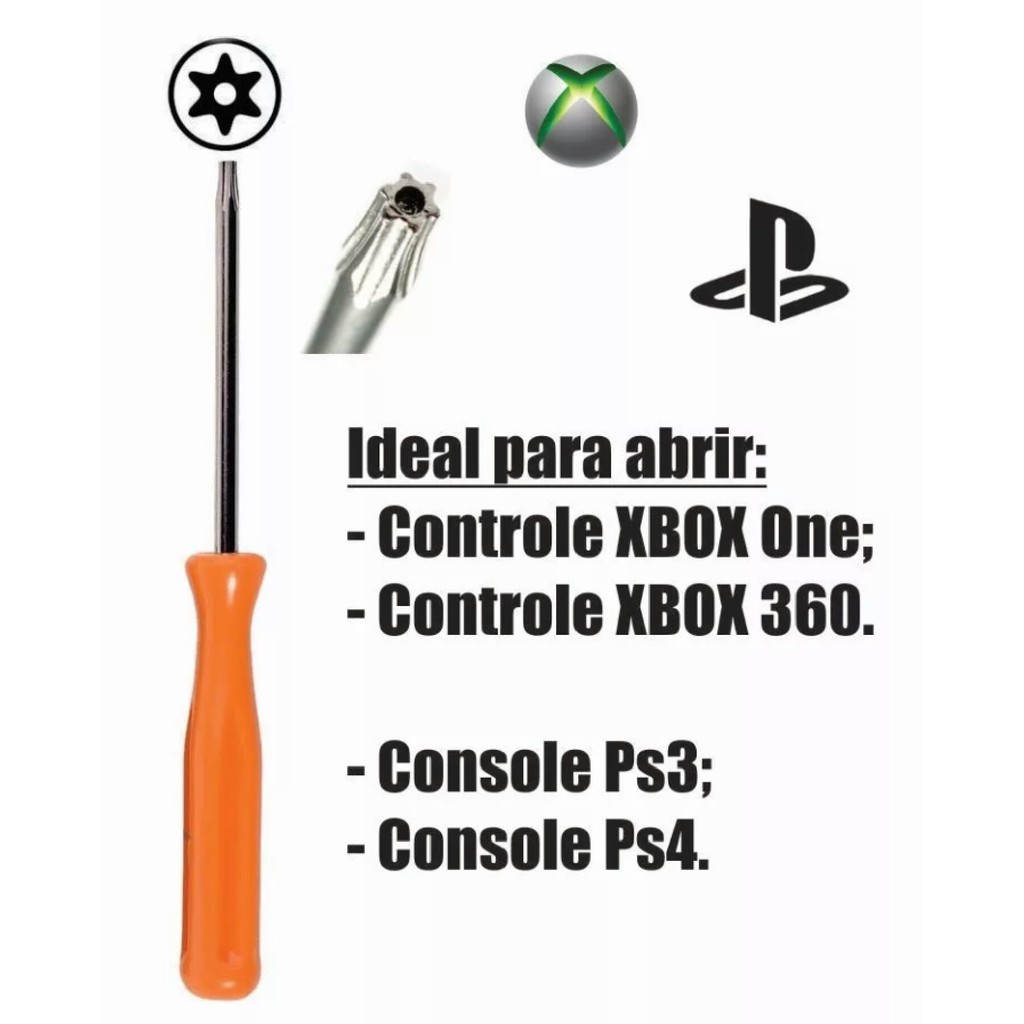 Chave Torx T8 Abre Controle xbox360/One e Console PS3/PS4
