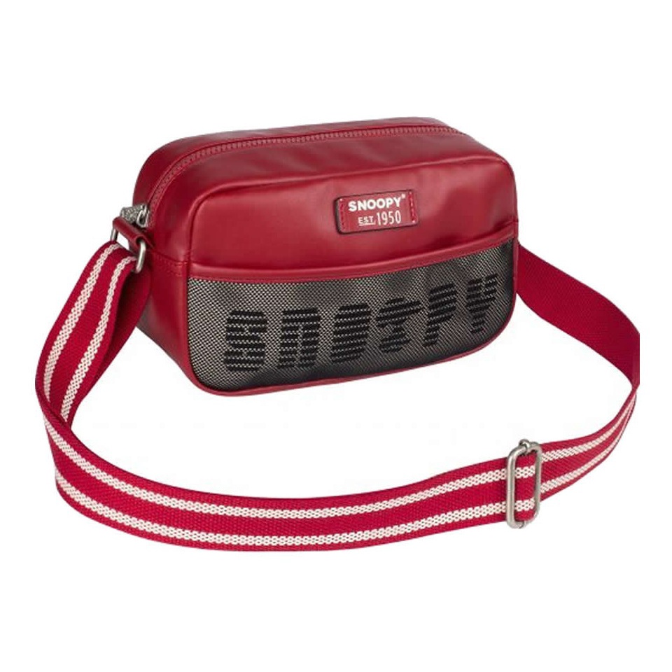 Bolsa Feminina Transversal Snoopy Sp3902 Vermelho