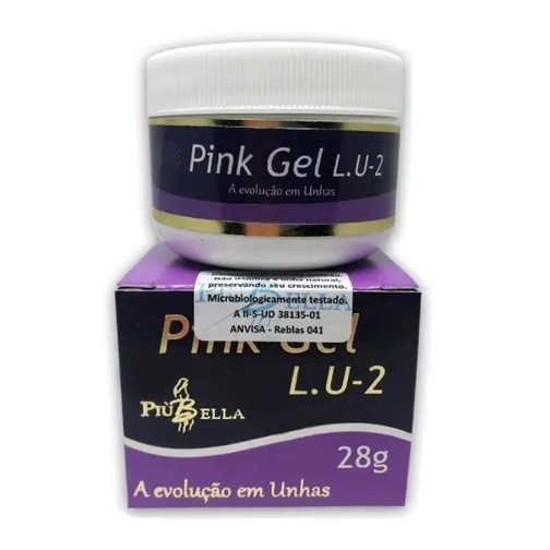 Gel Pink Piubella Lu2 28g Original Alongamento De Unhas Shopee Brasil