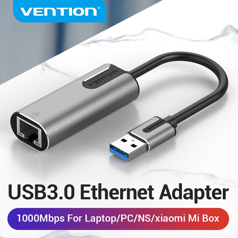 Venção USB Para Adaptador Ethernet Gigabit 100/1000 Mbps RJ45 PC Portátil