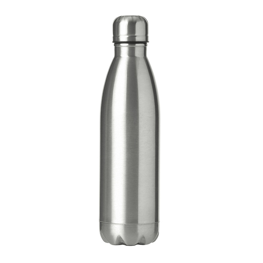 Garrafa Inox 750ml Prateada Academia Escola Faculdade Esportes