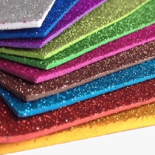 Placas De EVA com Glitter 40x60 - Kit com 50 Folhas (Colorido) — imagem 2 de 2