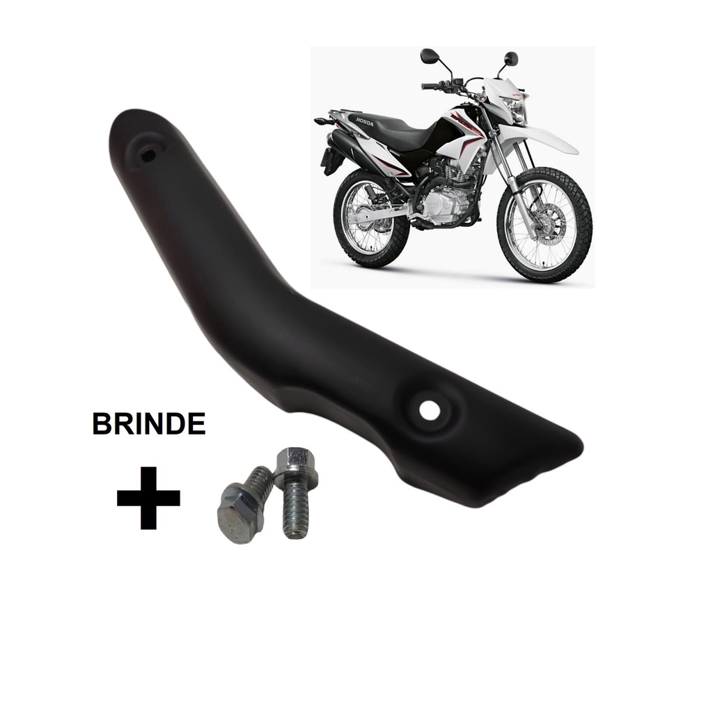Protetor Escape Dianteiro Curva Nxr 125 Nxr 150 Bros 2003 2004 2005 2006 2007 2008 a 2015 + Parafuso em Oferta na Shopee