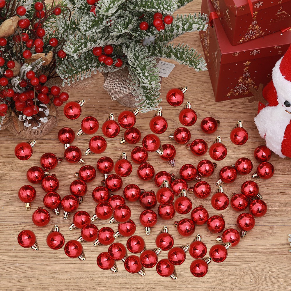 72 unidades / 6 conjuntos de enfeites de bolas de natal para a árvore de  natal - decorações inquebráveis para árvores de natal pequenas bolas  suspensas de 30 mm / 1,18 polegadas - Escorrega o Preço