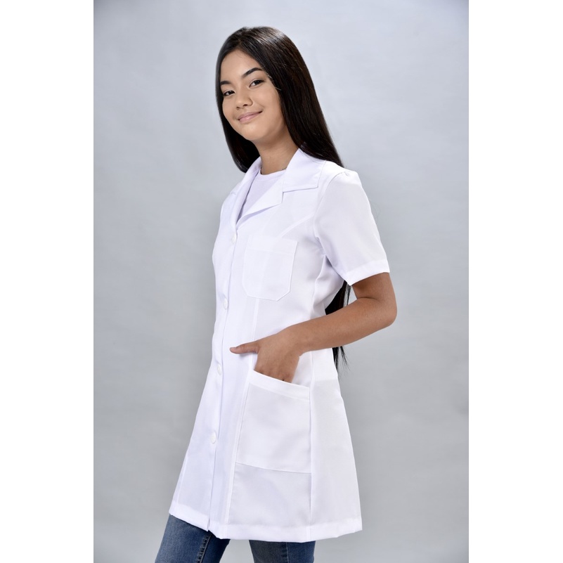 Jaleco Feminino Gabardine Manga Curta em Oferta na Shopee