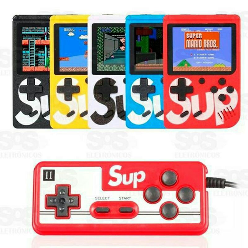 SUP Com Controle 400 Jogos Internos - Mini Game Sup Game Box Plus